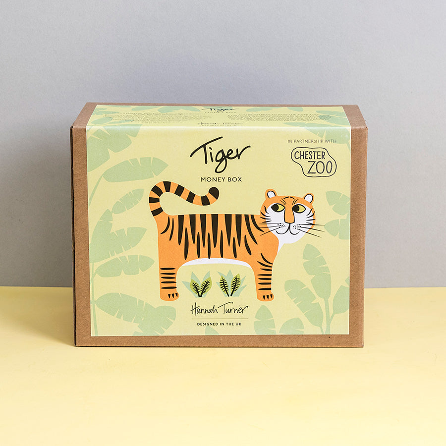 Tirelire Tigre en Céramique Faite Main