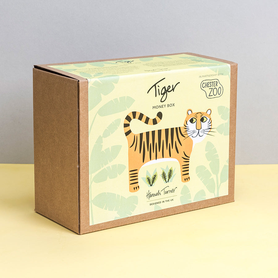 Tirelire Tigre en Céramique Faite Main