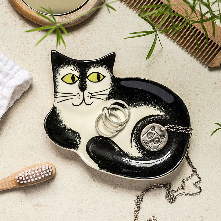vide poches chat noir et blanc
